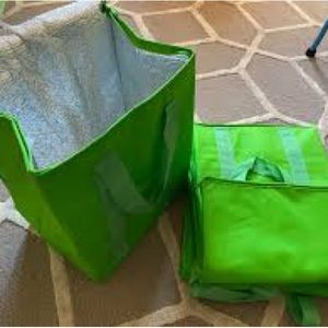 Three Green Delivery Bags